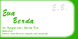 eva berda business card