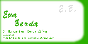 eva berda business card